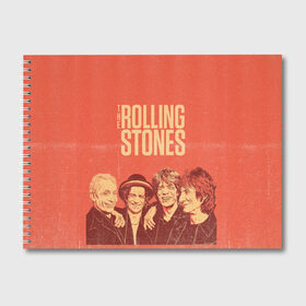 Альбом для рисования с принтом The Rolling Stones в Тюмени, 100% бумага
 | матовая бумага, плотность 200 мг. | Тематика изображения на принте: mick jagger | music | rock | rolling stones | музыка | рок