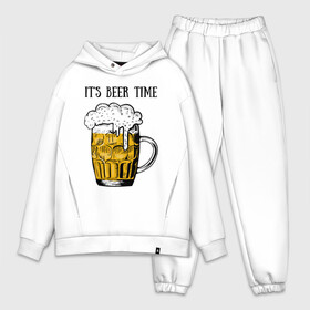 Мужской костюм хлопок OVERSIZE с принтом Its beer time в Тюмени,  |  | beer | beer time | its beer time | надпись