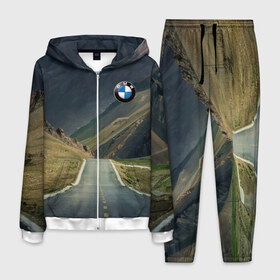 Мужской костюм 3D с принтом BMW в Тюмени, 100% полиэстер | Манжеты и пояс оформлены тканевой резинкой, двухслойный капюшон со шнурком для регулировки, карманы спереди | bmw | germany | mountains | nature | power | prestige | road | бмв | германия | горы | дорога | мощь | престиж | природа