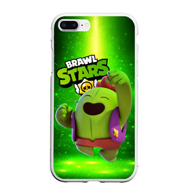 Чехол для iPhone 7Plus/8 Plus матовый с принтом brawn stars Spike Спайк в Тюмени, Силикон | Область печати: задняя сторона чехла, без боковых панелей | Тематика изображения на принте: brawl | brawl stars | brawlstars | brawl_stars | jessie | poco | бравл | бравлстарс | поко