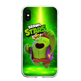 Чехол для iPhone XS Max матовый с принтом brawn stars Spike Спайк в Тюмени, Силикон | Область печати: задняя сторона чехла, без боковых панелей | Тематика изображения на принте: brawl | brawl stars | brawlstars | brawl_stars | jessie | poco | бравл | бравлстарс | поко