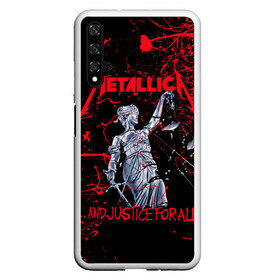 Чехол для Honor 20 с принтом Metallica в Тюмени, Силикон | Область печати: задняя сторона чехла, без боковых панелей | album | black | concert | heavy | kirk | metal | metallica | music | rock | tolls | джеймс хэтфилд | кирк хэмметт | клифф бёртон | ларс ульрих | метал | металлика | трэш