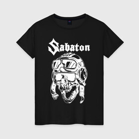 Женская футболка хлопок с принтом Sabaton в Тюмени, 100% хлопок | прямой крой, круглый вырез горловины, длина до линии бедер, слегка спущенное плечо | battle | panzerkampf | primo victoria | sabaton | the art of war | the great war | атака мертвецов | бисмарк | броден | войны | группа | йоаким | латный ботинок | метал | ночные ведьмы | пауэр | рок | рыцарские доспехи | сабатон