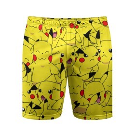 Мужские шорты спортивные с принтом ПИКАЧУ в Тюмени,  |  | pika pika | pikachu | pokemon | пика пика | пикачу | покемон