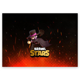 Поздравительная открытка с принтом Brawl stars Mortis Мортис в Тюмени, 100% бумага | плотность бумаги 280 г/м2, матовая, на обратной стороне линовка и место для марки
 | brawl | brawl stars | brawlstars | brawl_stars | jessie | mortis | бравл | бравлстарс | мортис