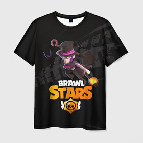 Мужская футболка 3D с принтом Brawl stars Mortis Мортис в Тюмени, 100% полиэфир | прямой крой, круглый вырез горловины, длина до линии бедер | brawl | brawl stars | brawlstars | brawl_stars | jessie | mortis | бравл | бравлстарс | ворон | мортис