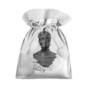 Подарочный 3D мешок с принтом Бюст статуи Glitch face в Тюмени, 100% полиэстер | Размер: 29*39 см | face | glitch | glitch face | бюст | глитч | глич | искусство | психоделика | статуя | человек
