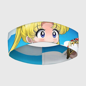 Повязка на голову 3D с принтом Пицца Мун в Тюмени,  |  | anime | food | japan | manga | pizza | sailor moon | аниме | девочка | девушка | еда | лунная призма | манга | пицца | сейлор мун | сэйлор мун | япония