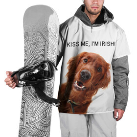 Накидка на куртку 3D с принтом Ирландский сеттер в Тюмени, 100% полиэстер |  | irish | kiss me | kiss me im irish | ирландец | ирландия | ирландский | ирландский сеттер | красный сеттер | поцелуй меня я ирландец | рыжий сеттер | сеттер