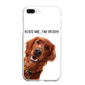 Чехол для iPhone 7Plus/8 Plus матовый с принтом Ирландский сеттер в Тюмени, Силикон | Область печати: задняя сторона чехла, без боковых панелей | irish | kiss me | kiss me im irish | ирландец | ирландия | ирландский | ирландский сеттер | красный сеттер | поцелуй меня я ирландец | рыжий сеттер | сеттер