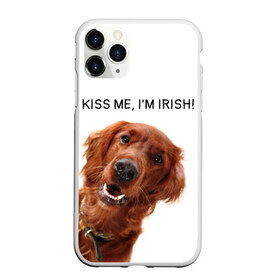 Чехол для iPhone 11 Pro матовый с принтом Ирландский сеттер в Тюмени, Силикон |  | irish | kiss me | kiss me im irish | ирландец | ирландия | ирландский | ирландский сеттер | красный сеттер | поцелуй меня я ирландец | рыжий сеттер | сеттер