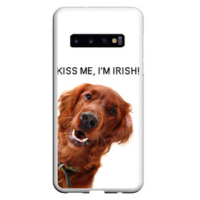 Чехол для Samsung Galaxy S10 с принтом Ирландский сеттер в Тюмени, Силикон | Область печати: задняя сторона чехла, без боковых панелей | irish | kiss me | kiss me im irish | ирландец | ирландия | ирландский | ирландский сеттер | красный сеттер | поцелуй меня я ирландец | рыжий сеттер | сеттер