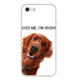 Чехол для iPhone 5/5S матовый с принтом Ирландский сеттер в Тюмени, Силикон | Область печати: задняя сторона чехла, без боковых панелей | irish | kiss me | kiss me im irish | ирландец | ирландия | ирландский | ирландский сеттер | красный сеттер | поцелуй меня я ирландец | рыжий сеттер | сеттер