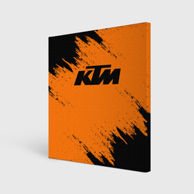 Холст квадратный с принтом KTM в Тюмени, 100% ПВХ |  | enduro | ktm | moto | motocycle | sportmotorcycle | ктм | мото | мотоспорт