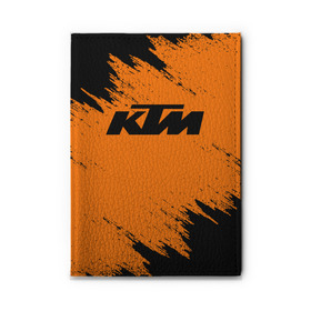 Обложка для автодокументов с принтом KTM в Тюмени, натуральная кожа |  размер 19,9*13 см; внутри 4 больших “конверта” для документов и один маленький отдел — туда идеально встанут права | enduro | ktm | moto | motocycle | sportmotorcycle | ктм | мото | мотоспорт