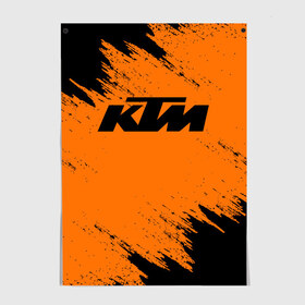 Постер с принтом KTM в Тюмени, 100% бумага
 | бумага, плотность 150 мг. Матовая, но за счет высокого коэффициента гладкости имеет небольшой блеск и дает на свету блики, но в отличии от глянцевой бумаги не покрыта лаком | enduro | ktm | moto | motocycle | sportmotorcycle | ктм | мото | мотоспорт