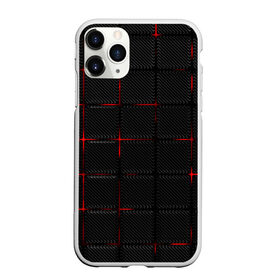 Чехол для iPhone 11 Pro Max матовый с принтом 3D Плиты Red & Black в Тюмени, Силикон |  | Тематика изображения на принте: 3d | 3д | 3д полосы | led | led подсветка | красночерный | красный | полосы | свет | свечение | текстуры | черно красный | черный
