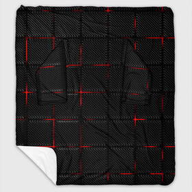 Плед с рукавами с принтом 3D Плиты Red & Black в Тюмени, 100% полиэстер | Закругленные углы, все края обработаны. Ткань не мнется и не растягивается. Размер 170*145 | 3d | 3д | 3д полосы | led | led подсветка | красночерный | красный | полосы | свет | свечение | текстуры | черно красный | черный