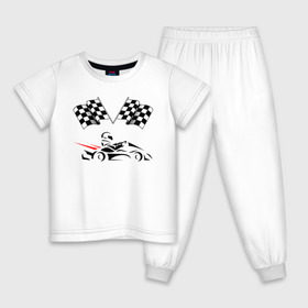 Детская пижама хлопок с принтом Картинг в Тюмени, 100% хлопок |  брюки и футболка прямого кроя, без карманов, на брюках мягкая резинка на поясе и по низу штанин
 | Тематика изображения на принте: 