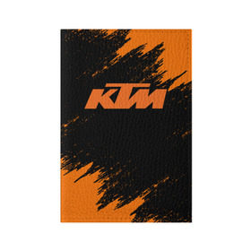Обложка для паспорта матовая кожа с принтом KTM в Тюмени, натуральная матовая кожа | размер 19,3 х 13,7 см; прозрачные пластиковые крепления | Тематика изображения на принте: enduro | ktm | moto | moto sport | motocycle | sportmotorcycle | ктм | мото | мото спорт | мотоспорт | спорт мото