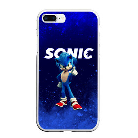 Чехол для iPhone 7Plus/8 Plus матовый с принтом SONIC в Тюмени, Силикон | Область печати: задняя сторона чехла, без боковых панелей | Тематика изображения на принте: animal | games | hedgehog | sega | sonic | speed | speed sonic | быстрый ёж | ёж | ёжик | игры | персонаж | сега | синий ёж | скорость | соник