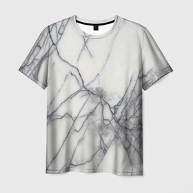 Мужская футболка 3D с принтом Мрамор в Тюмени, 100% полиэфир | прямой крой, круглый вырез горловины, длина до линии бедер | камень | мрамор | прикольные картинки | текстура | фон