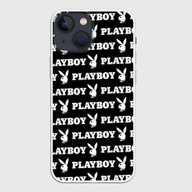Чехол для iPhone 13 mini с принтом PLAYBOY PATTERN | ПЛЕЙБОЙ ПАТТЕРН (Z) в Тюмени,  |  | brand | brazzers | fake taxi | faketaxi | hub | mode | playboy | бразерс | бренд | мода | фейк такси