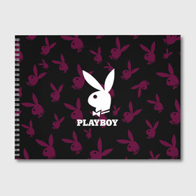 Альбом для рисования с принтом PLAYBOY в Тюмени, 100% бумага
 | матовая бумага, плотность 200 мг. | brand | brazzers | fake taxi | faketaxi | hub | mode | playboy | бразерс | бренд | мода | фейк такси