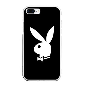 Чехол для iPhone 7Plus/8 Plus матовый с принтом PLAYBOY в Тюмени, Силикон | Область печати: задняя сторона чехла, без боковых панелей | brand | brazzers | fake taxi | faketaxi | hub | mode | playboy | бразерс | бренд | мода | фейк такси