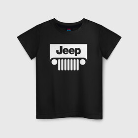 Детская футболка хлопок с принтом Jeep в Тюмени, 100% хлопок | круглый вырез горловины, полуприлегающий силуэт, длина до линии бедер | 4на4 | auto | baja | jeep | offroad | trofi | авто | автомобиль | ам | баха | бездорожье | внедорожник | джип | джипинг | джиппинг | машина | машины | оффроад | полный привод