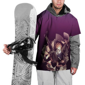 Накидка на куртку 3D с принтом Чуя Накахара в Тюмени, 100% полиэстер |  | bungou stray dogs | chua nakahara | великие из бродячих псов | чуя накахара