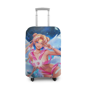 Чехол для чемодана 3D с принтом HI в Тюмени, 86% полиэфир, 14% спандекс | двустороннее нанесение принта, прорези для ручек и колес | anime | japan | manga | sailor moon | аниме | девочка | девушка | луна | лунная призма | манга | сейлор мун | сэйлор мун | япония