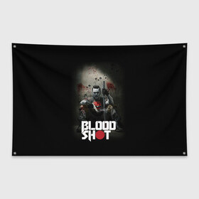 Флаг-баннер с принтом BloodShot в Тюмени, 100% полиэстер | размер 67 х 109 см, плотность ткани — 95 г/м2; по краям флага есть четыре люверса для крепления | bloodshot | valiant | vin diesel | бладшот | вин дизель | кино | фильм | фильм 2020