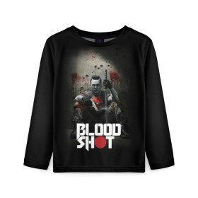 Детский лонгслив 3D с принтом BloodShot в Тюмени, 100% полиэстер | длинные рукава, круглый вырез горловины, полуприлегающий силуэт
 | bloodshot | valiant | vin diesel | бладшот | вин дизель | кино | фильм | фильм 2020