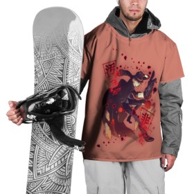 Накидка на куртку 3D с принтом Чуя Накахара в Тюмени, 100% полиэстер |  | Тематика изображения на принте: bungou stray dogs | великие из бродячих псов | чуя