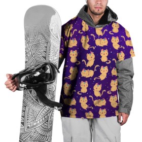 Накидка на куртку 3D с принтом Космические Котики - Единорожики в Тюмени, 100% полиэстер |  | Тематика изображения на принте: 
