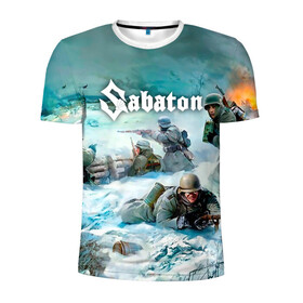 Мужская футболка 3D спортивная с принтом Sabaton в Тюмени, 100% полиэстер с улучшенными характеристиками | приталенный силуэт, круглая горловина, широкие плечи, сужается к линии бедра | battle | panzerkampf | primo victoria | sabaton | the art of war | the great war | атака мертвецов | бисмарк | броден | войны | группа | йоаким | латный ботинок | метал | ночные ведьмы | пауэр | рок | рыцарские доспехи | сабатон