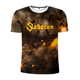 Мужская футболка 3D спортивная с принтом Sabaton в Тюмени, 100% полиэстер с улучшенными характеристиками | приталенный силуэт, круглая горловина, широкие плечи, сужается к линии бедра | battle | panzerkampf | primo victoria | sabaton | the art of war | the great war | атака мертвецов | бисмарк | броден | войны | группа | йоаким | латный ботинок | метал | ночные ведьмы | пауэр | рок | рыцарские доспехи | сабатон