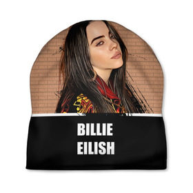 Шапка 3D с принтом Billie Eilish в Тюмени, 100% полиэстер | универсальный размер, печать по всей поверхности изделия | billie eilish | билли айлиш | музыка