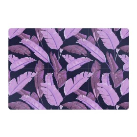 Магнитный плакат 3Х2 с принтом Tropical leaves 4 purple в Тюмени, Полимерный материал с магнитным слоем | 6 деталей размером 9*9 см | Тематика изображения на принте: leaves | palms. тропические | tropical | листья | пальмы