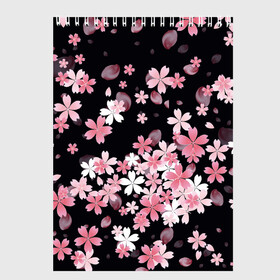 Скетчбук с принтом Сакура в Тюмени, 100% бумага
 | 48 листов, плотность листов — 100 г/м2, плотность картонной обложки — 250 г/м2. Листы скреплены сверху удобной пружинной спиралью | весна | деревья | розовый | сакура | слива | цветы | япония