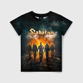 Детская футболка 3D с принтом Sabaton в Тюмени, 100% гипоаллергенный полиэфир | прямой крой, круглый вырез горловины, длина до линии бедер, чуть спущенное плечо, ткань немного тянется | Тематика изображения на принте: battle | panzerkampf | primo victoria | sabaton | the art of war | the great war | атака мертвецов | бисмарк | броден | войны | группа | йоаким | латный ботинок | метал | ночные ведьмы | пауэр | рок | рыцарские доспехи | сабатон