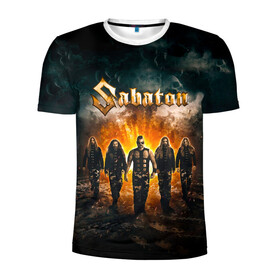 Мужская футболка 3D спортивная с принтом Sabaton в Тюмени, 100% полиэстер с улучшенными характеристиками | приталенный силуэт, круглая горловина, широкие плечи, сужается к линии бедра | battle | panzerkampf | primo victoria | sabaton | the art of war | the great war | атака мертвецов | бисмарк | броден | войны | группа | йоаким | латный ботинок | метал | ночные ведьмы | пауэр | рок | рыцарские доспехи | сабатон