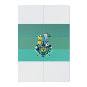 Магнитный плакат 2Х3 с принтом Финн и Джейк в Тюмени, Полимерный материал с магнитным слоем | 6 деталей размером 9*9 см | vdpartat | время приключений | финн и джейк