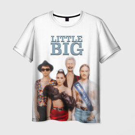 Мужская футболка 3D с принтом Little Big в Тюмени, 100% полиэфир | прямой крой, круглый вырез горловины, длина до линии бедер | Тематика изображения на принте: little big | евровидение | илья прускин
