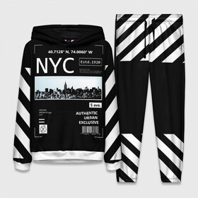 Женский костюм 3D (с толстовкой) с принтом New York Strips в Тюмени,  |  | fashion | hypebeast | off | off white | streetwear | virgil abloh | white | вайт | итальянский | мода | офф | офф вайт | стаил | стритвир | уличный | урбан