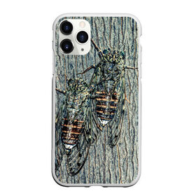 Чехол для iPhone 11 Pro Max матовый с принтом Цикады в Тюмени, Силикон |  | Тематика изображения на принте: животные | жуки | мухи | насекомые | цикады | цикады на дереве