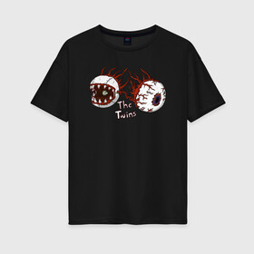 Женская футболка хлопок Oversize с принтом Terraria в Тюмени, 100% хлопок | свободный крой, круглый ворот, спущенный рукав, длина до линии бедер
 | brain of cthulhu | eater of worlds | eye of cthulhu | game | king slime | moon lord | queen bee | skeletron | terka | terra | terraria | the twin | twins | игры | майнкрафт | терария | терка | террария