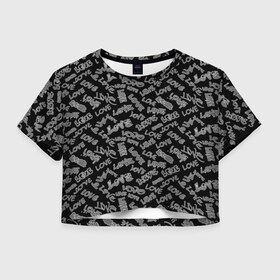Женская футболка Crop-top 3D с принтом Love (Oko) в Тюмени, 100% полиэстер | круглая горловина, длина футболки до линии талии, рукава с отворотами | 