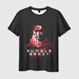 Мужская футболка 3D с принтом BUMBLE BEEZY в Тюмени, 100% полиэфир | прямой крой, круглый вырез горловины, длина до линии бедер | bamble | beezey | beezy | bumbl | bumble | бамбал | бамбл | бамблбизи | бизи | бумбл